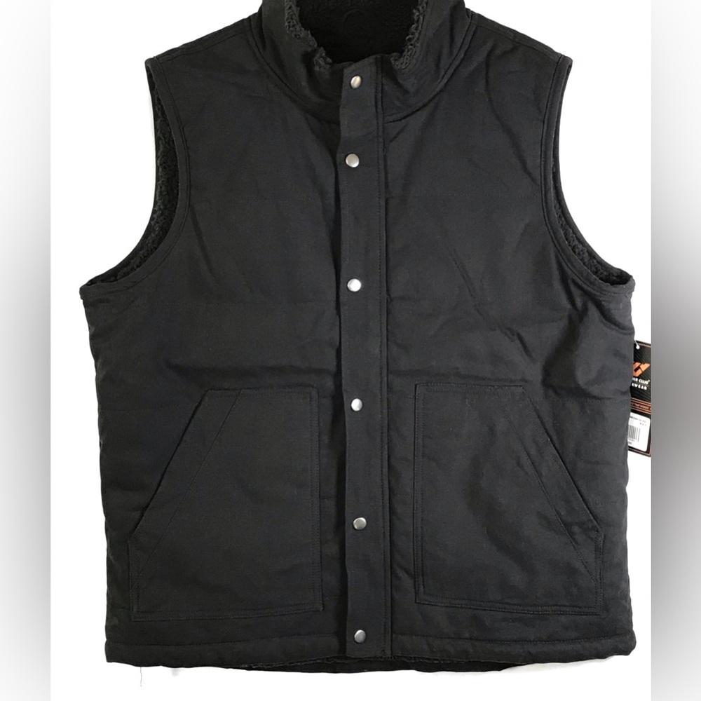 Weather club workwear Men's Black Insulated Quilted Vest -Sleeveless Jacket